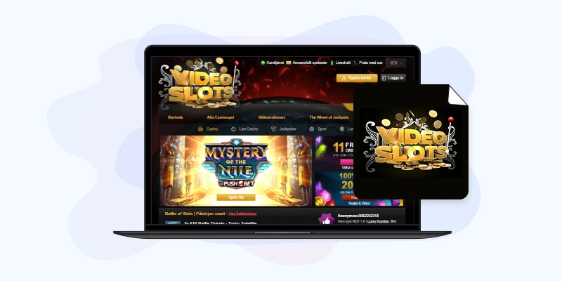Snabba betalningar via PayPal på Videoslots Casino